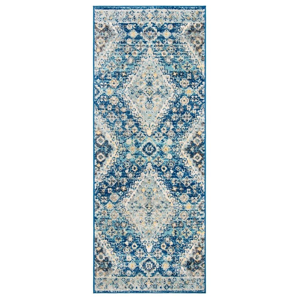 Safavieh Madison MAD616N 2"3" x 6" Navy and Creme Runner, , large