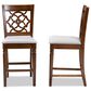 Baxton Studio Oscar Counter Pub Chair in Walnut Brown (Set of 2), , large