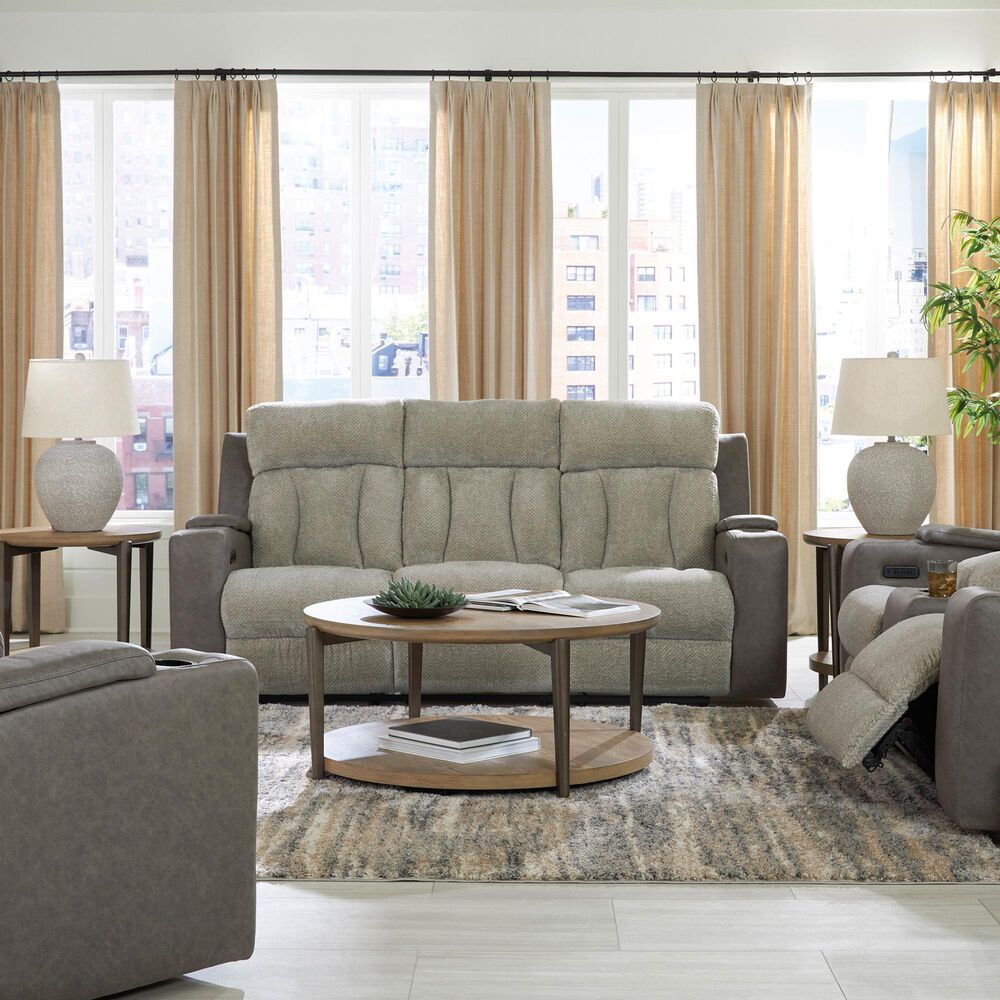 Ashley WhipLash Power Reclining Sofa in Sisal, , large