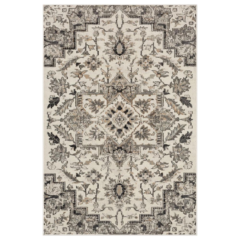 Karastan Cleo R1076 5" 3" X 8" Light Grey Area Rug, , large