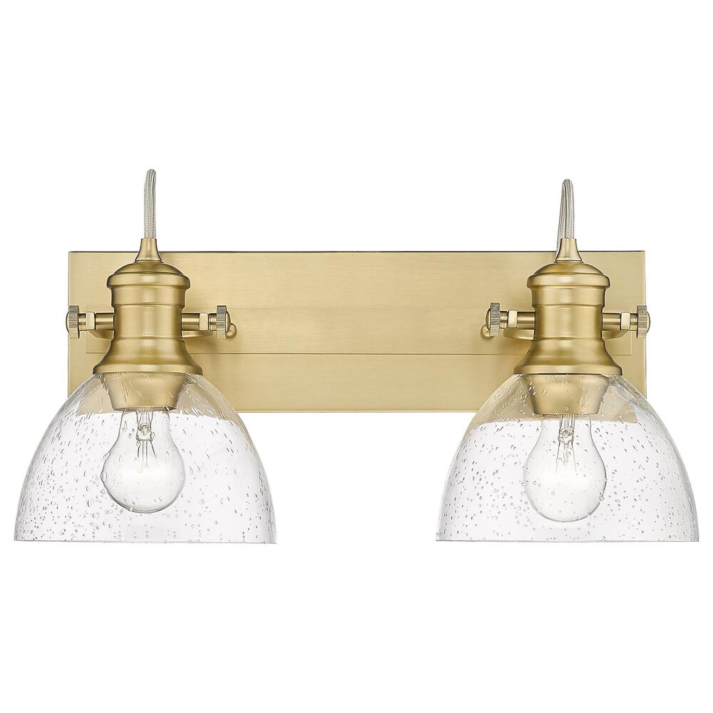 Golden Lighting Hines 2-Light Bath Vanity Lights with Seeded Glass in Brushed Champagne Bronze, , large
