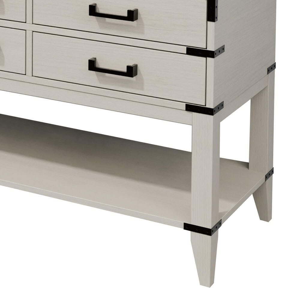 Lexora Home Norwalk 60&quot; Double Bathroom Vanity in White Oak with White Quartz Top and Rectangular Sinks, , large