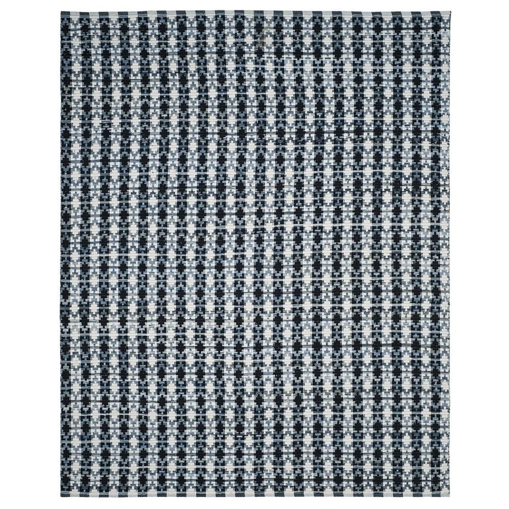 Safavieh Montauk Southwestern 8" x 10" Ivory, Blue and Black Area Rug, , large