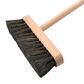 Creative Coop 2-Piece Beech Wood Broom and Standing Metal Dust Pan Set in Natural and Black, , large