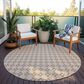 Dalyn Rug Company Marlo 8" Round Taupe Indoor/Outdoor Area Rug, , large