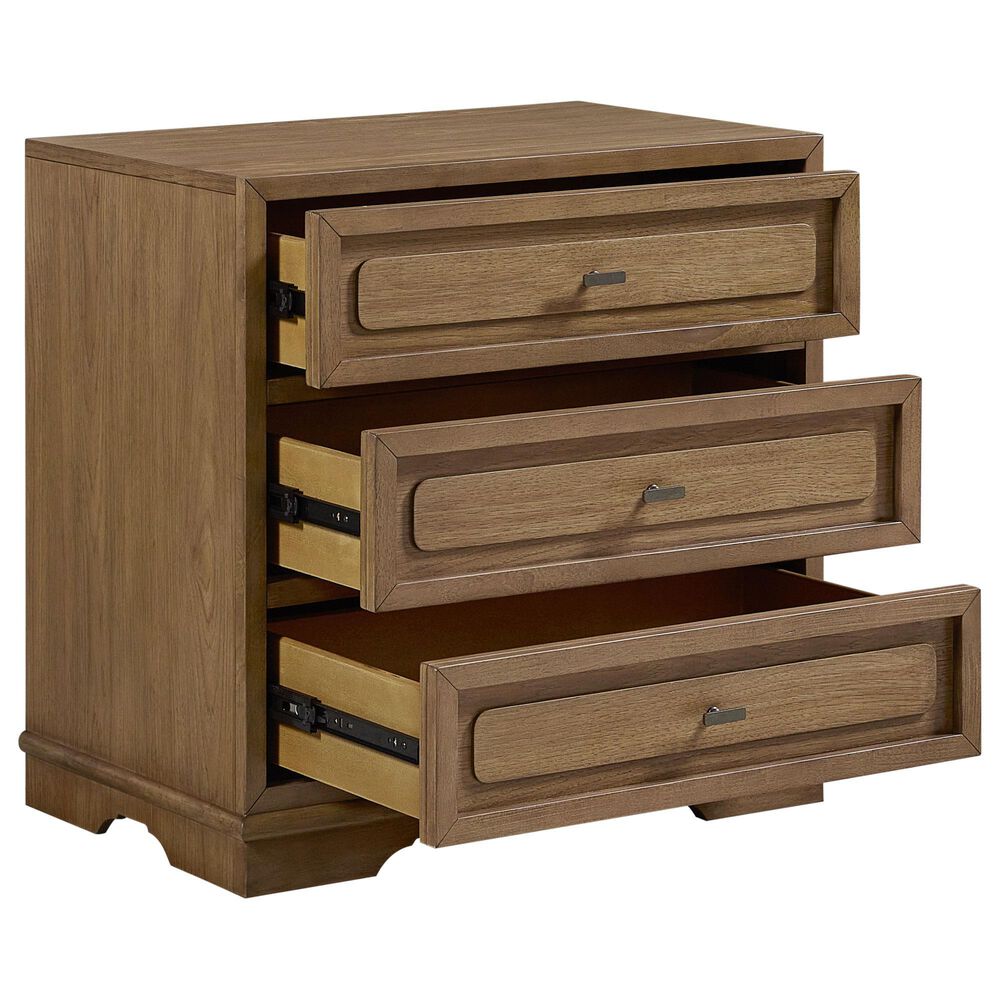 Sterling Timber Tarrington 3-Drawer Nightstand in Almond, , large