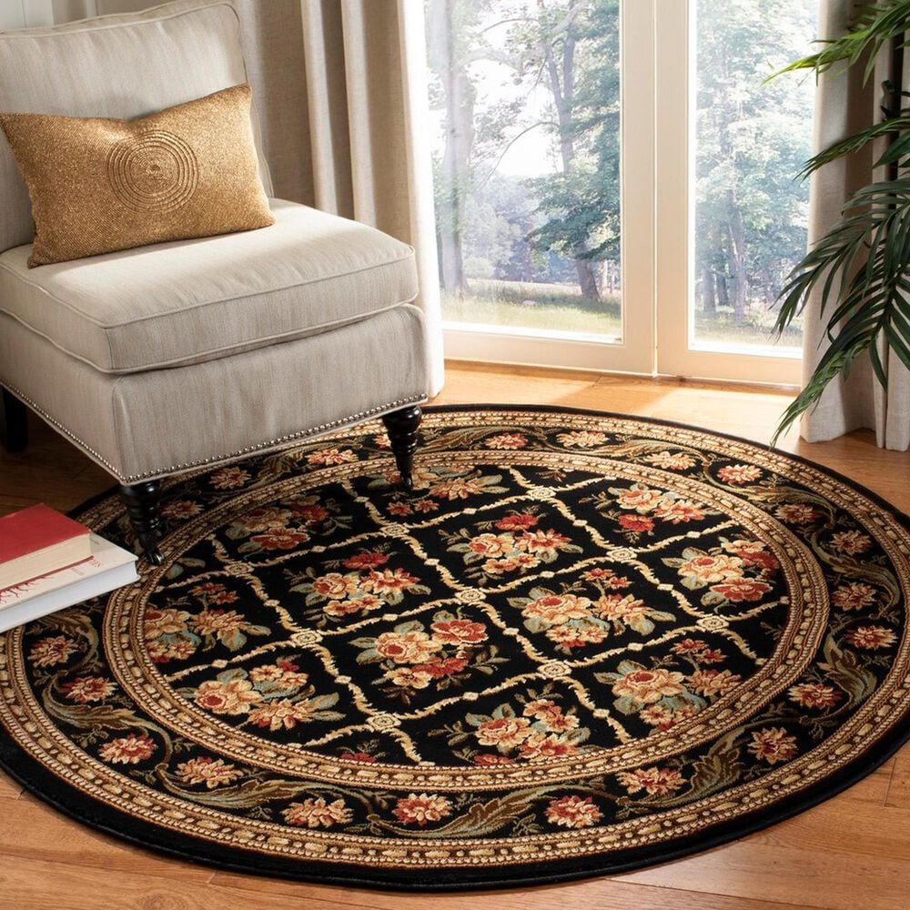 Safavieh Lyndhurst 5&#39;3&quot; Round Black Area Rug, , large
