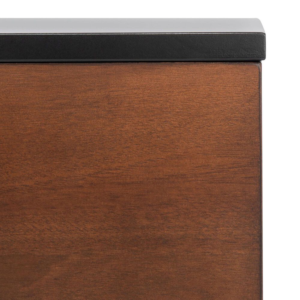 Safavieh Genevieve 54&quot; Media Stand in Black and Walnut, , large
