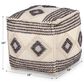 Steve Silver Dalia Pouf in Ivory, Gray, and Black, , large