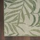 Nourison Garden Oasis GOA01 Ivory and Green 9" x 12" Indoor/Outdoor Area Rug, , large