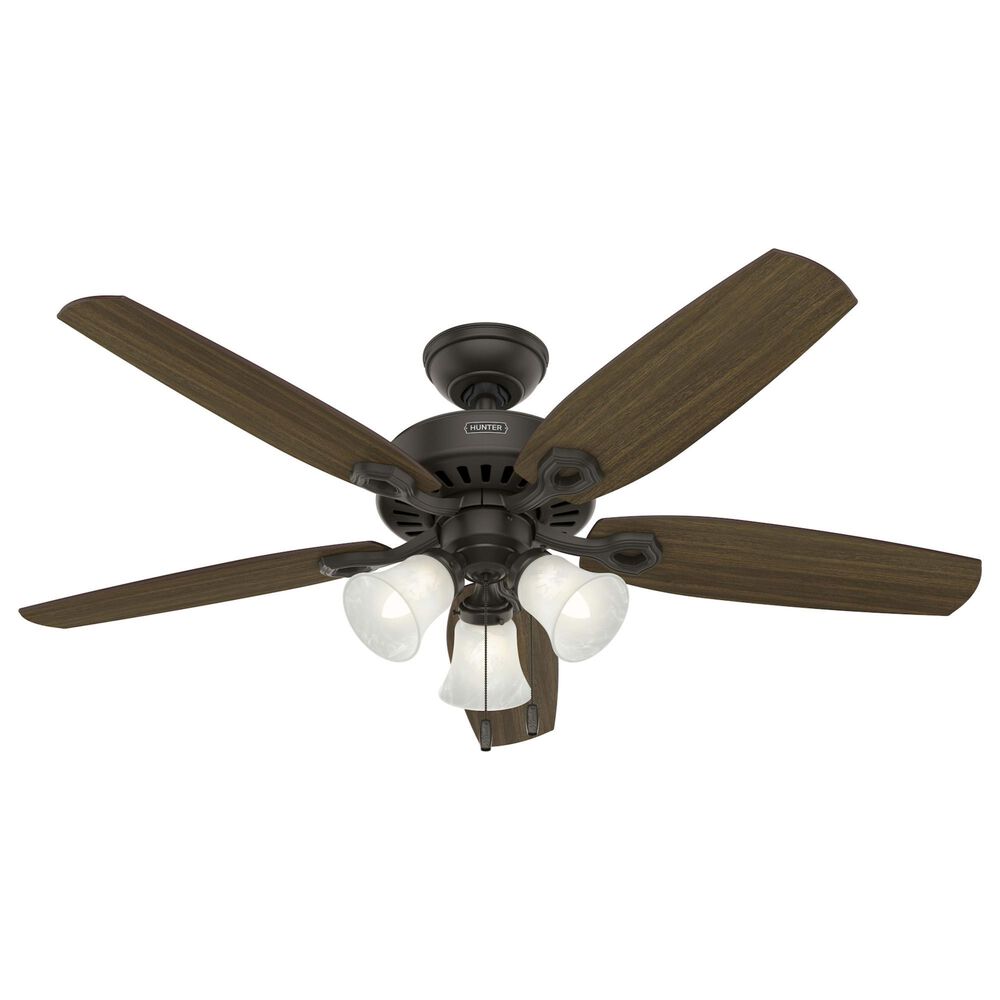 Hunter Builder Plus 52&quot; Ceiling Fan with Lights in New Bronze, , large