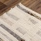 RIZZY Nova Silver, Ivory, Beige and Brown 12" x 15" Area Rug, , large