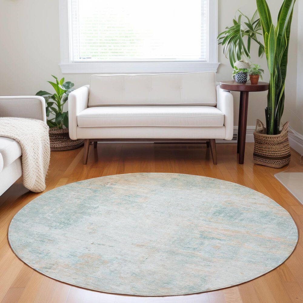Dalyn Rug Company Ravenna RN1 8&#39; Round Seafoam Area Rug, , large