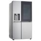 LG 27.1 Cu. Ft. Side-by-Side Refrigerator in Print Proof Stainless Steel, , large
