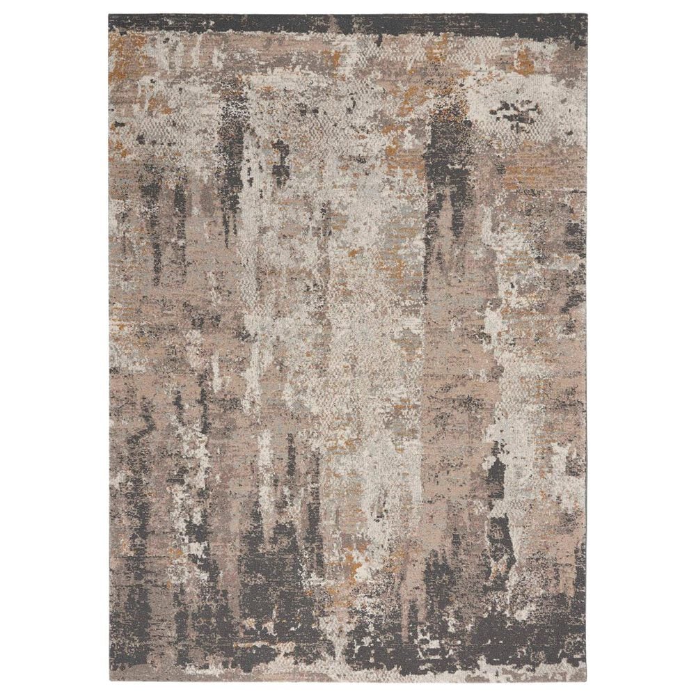 Nourison Tangra 4" x 6" Cream and Grey Area Rug, , large
