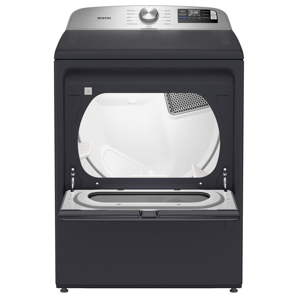 Maytag 5.2 Cu. Ft. Smart Top Load Washer and 7.4 Cu. Ft. Smart Gas Top Load Dryer Laundry Pair in Midnight Steel, , large