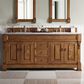 James Martin Vanities Brookfield 72" Double Bathroom Vanity in Country Oak with 3 cm Carrara White Marble Top and Rectangle Sink, , large