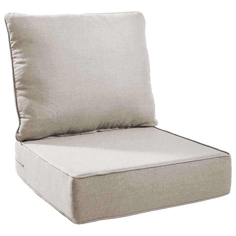 Sunwell Garden 24" Outdoor Seat and Back Cushion Set in Beige, , large