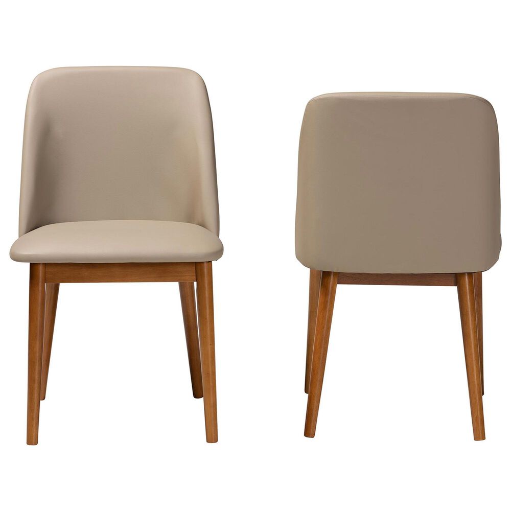 Baxton Studio Lavin Side Chair in Walnut Light Brown (Set of 2), , large