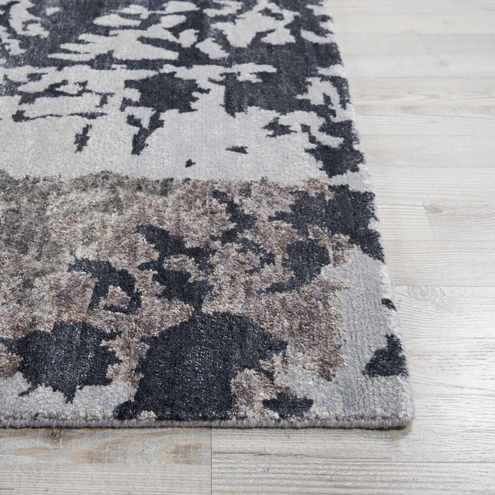 Nourison Silk Shadows 2&#39; x 3&#39; Silver Grey Area Rug, , large