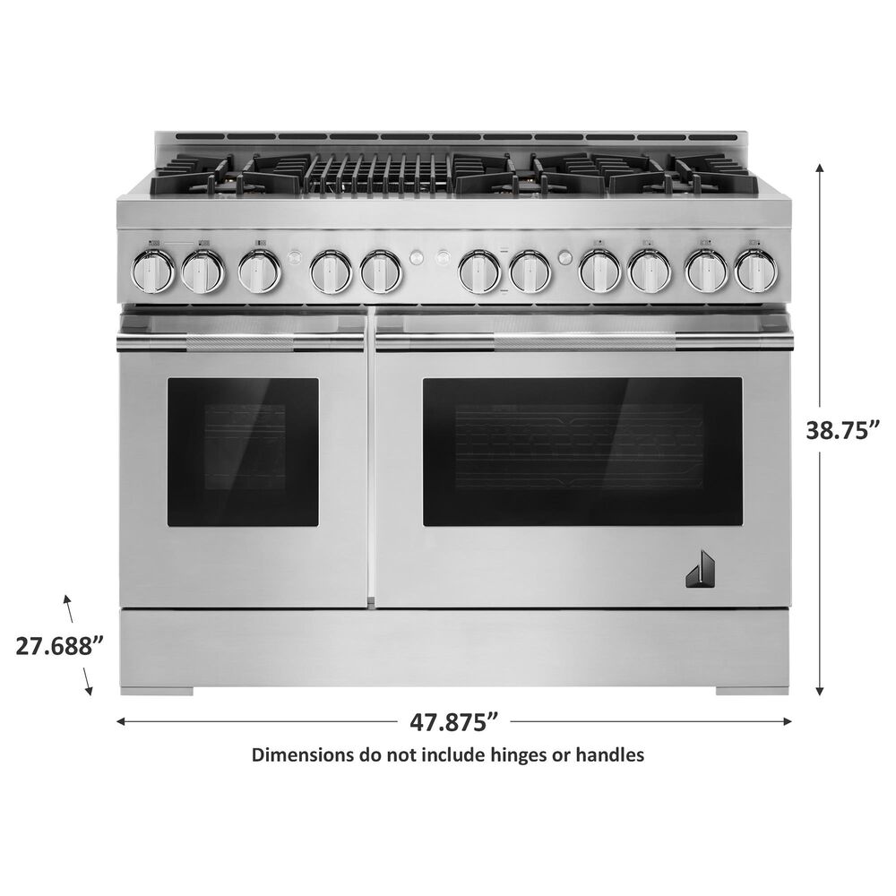 JennAir 48&quot; Gas Professional Range with Infrared Grill in Black Glass, , large