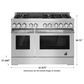JennAir 48" Gas Professional Range with Infrared Grill in Black Glass, , large