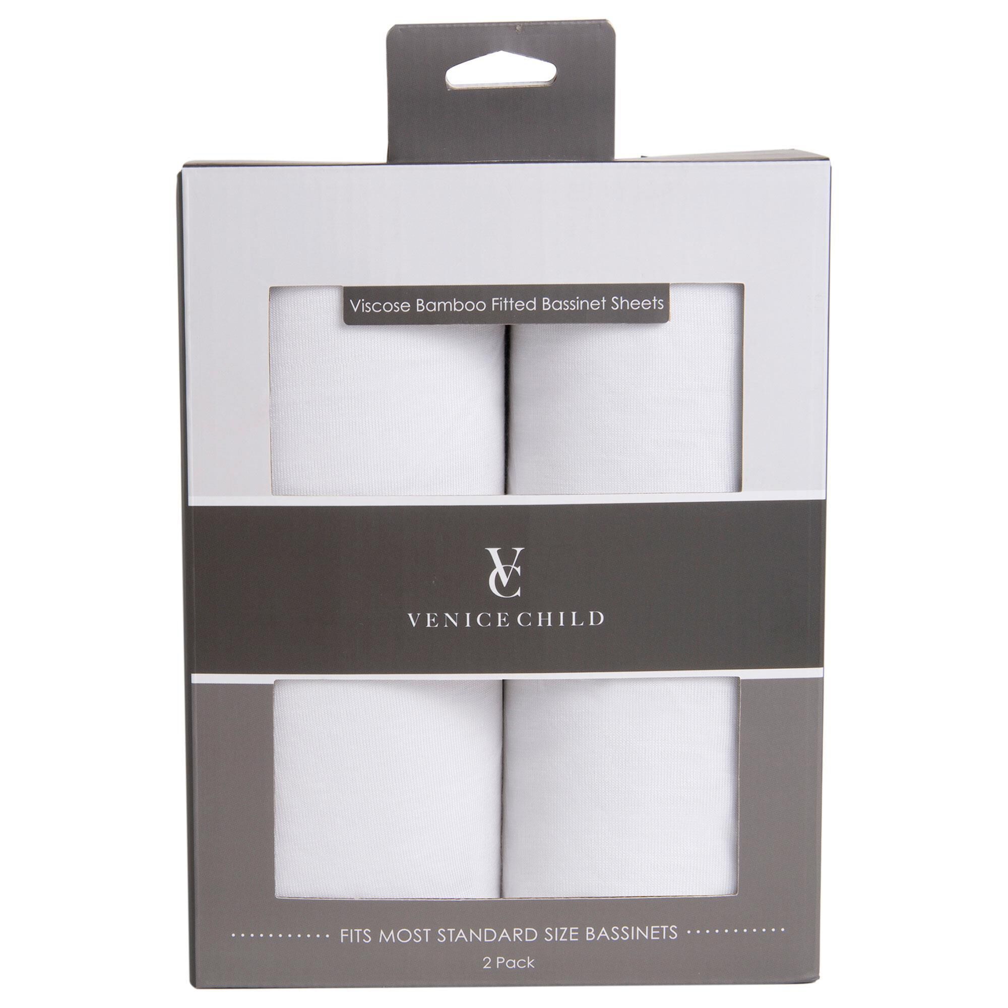 Venice Child Bassinet Sheet Set in Off White Set of 2 NFM