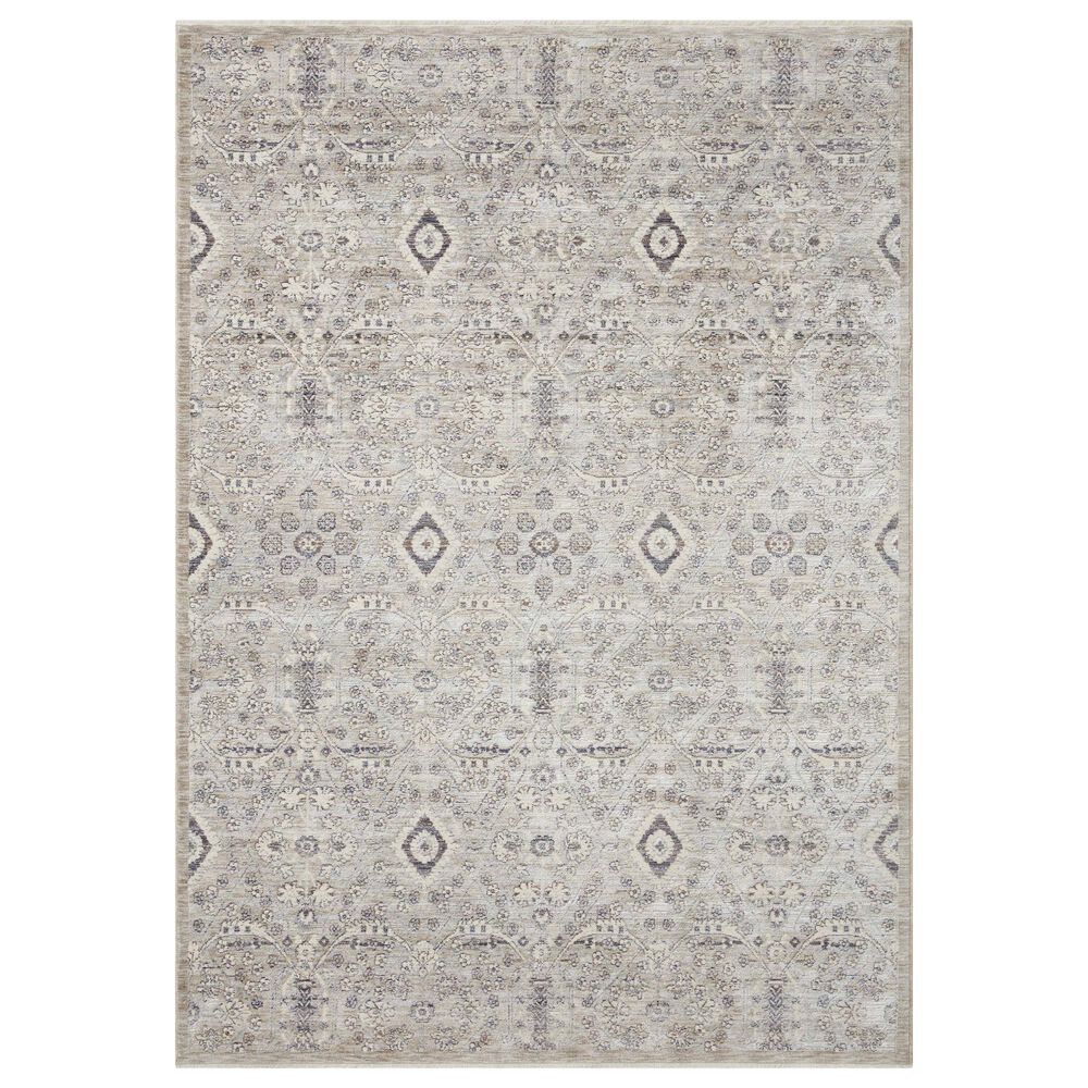Amber Lewis x Loloi Zuma 5"3" x 8" Silver/Sky Area Rug, , large
