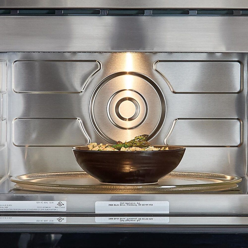 Wolf 30&quot; E Series Transitional Drop-Down Door Microwave Oven in Stainless Steel, , large