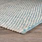 L&R Resources Bleached Naturals Bleach, Blue and Ivory 7"9" x 9"9" Area Rug, , large
