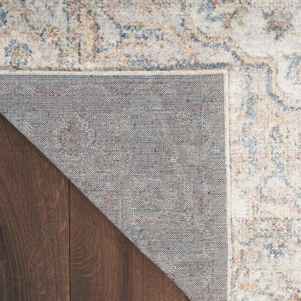 Nourison Astra Machine Washable ASW12 2&#39;2&quot; x 8&#39; Grey and Multicolor Runner, , large