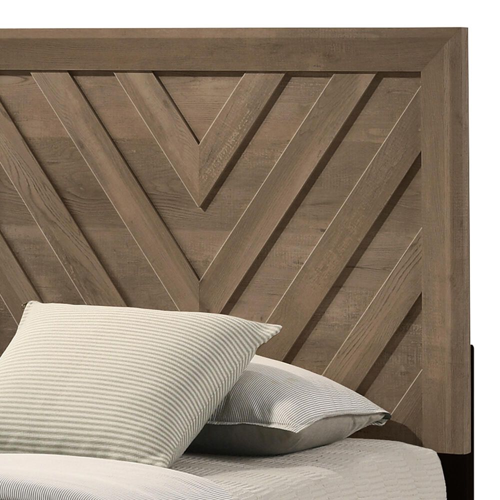 Crown Mark Valor Twin Panel Bed in Light Brown, , large