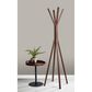 Adesso Crater End Table in Black and Walnut, , large