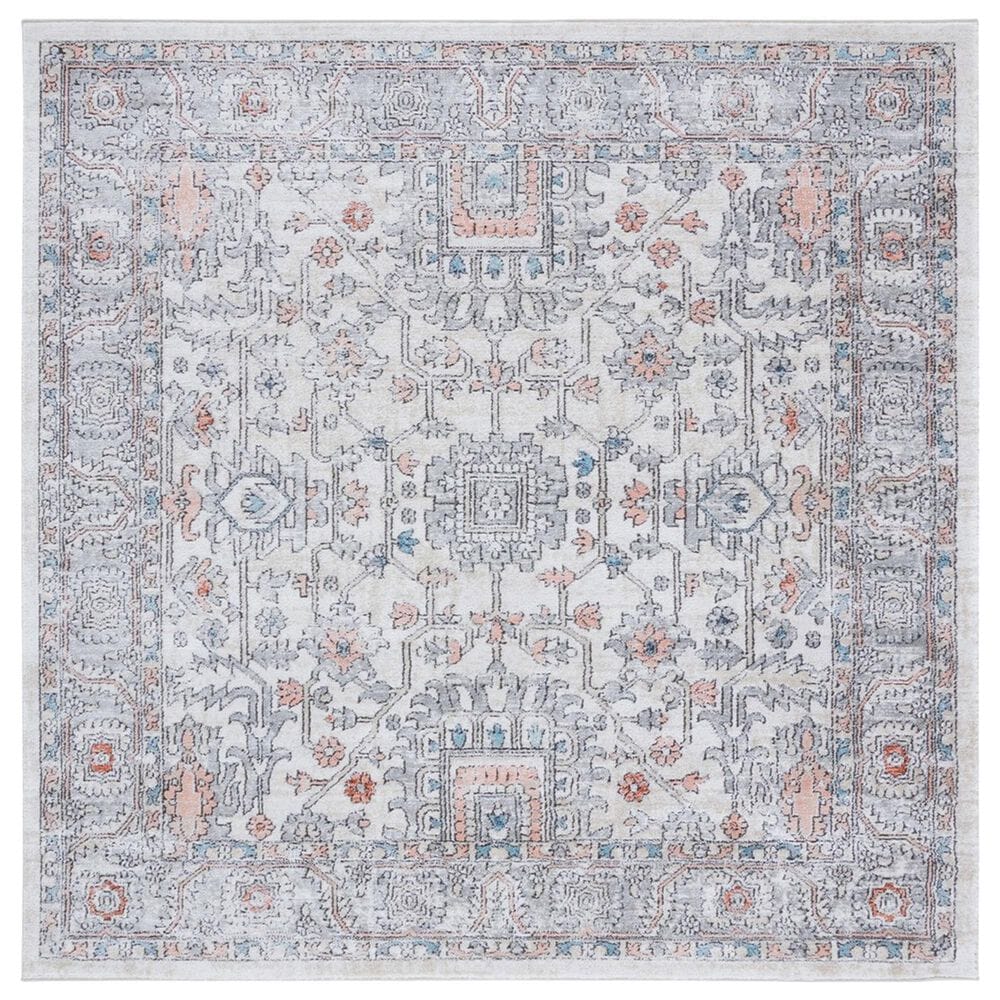 Safavieh Oregon 8" Square Grey and Ivory Area Rug, , large
