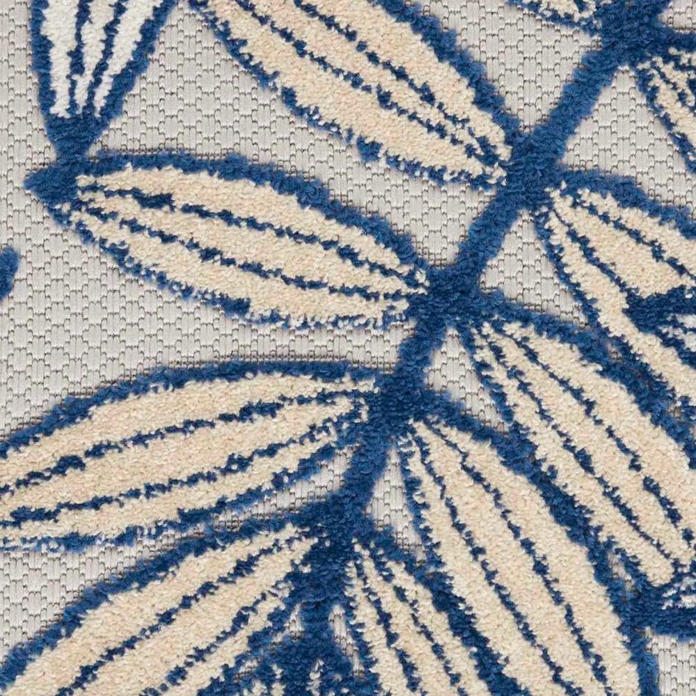 Nourison Aloha ALH18 2&#39;3&quot; x 10&#39; Ivory and Navy Indoor/Outdoor Runner, , large