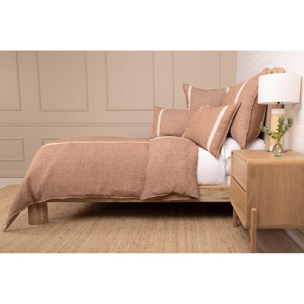 Pom Pom At Home Rory 28" x 36" Big Pillow with Insert in Terra Cotta and Flax, , large