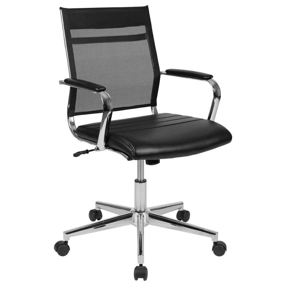 Flash Furniture Contemporary Executive Swivel Chair in Black, , large