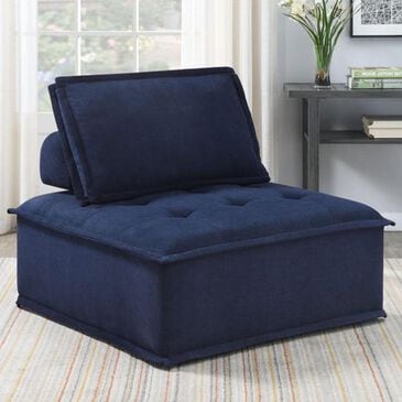 37B Paxton Armless Chair in Columbia Navy, , large