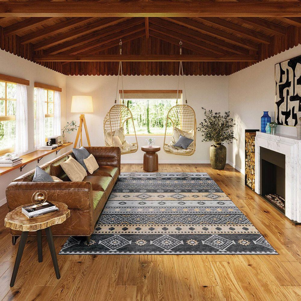 Dalyn Rug Company Sedona Southwestern 5&#39; x 7&#39;6&quot; Midnight Indoor/Outdoor Area Performance Rug, , large