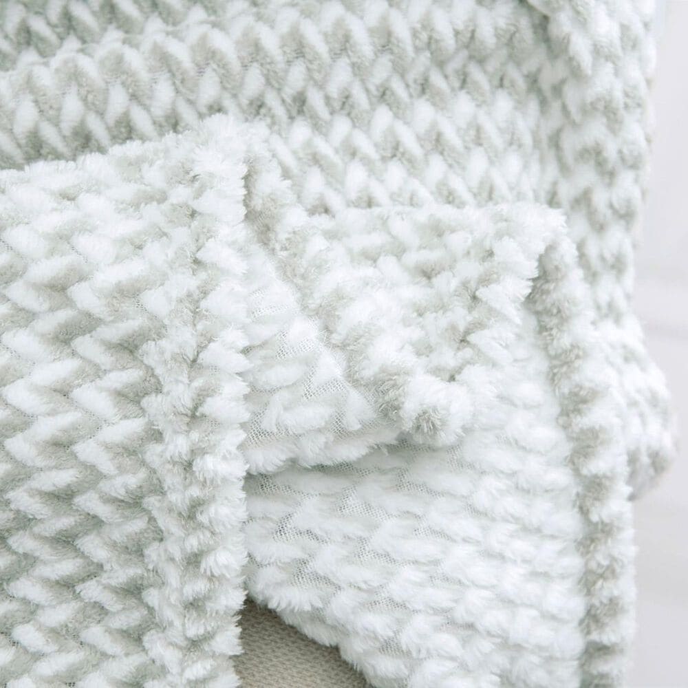 Jacquard Full/Queen Blanket in Grey, , large