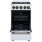 Forno Lamazze 20" Freestanding Gas Range in White, , large