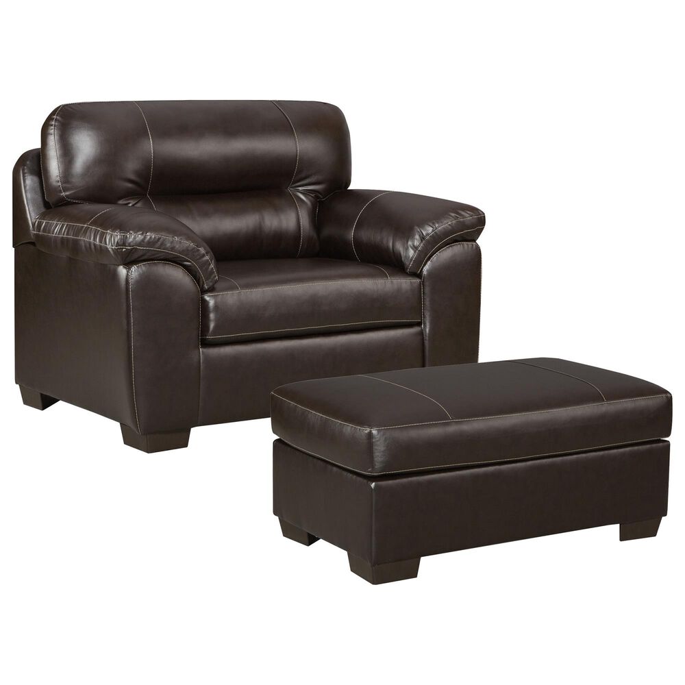 Arapahoe Home Austin Chair and a Half with Ottoman in Chocolate, , large
