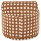 Maple and Jade Round Swivel Chair in Brown and White, , large