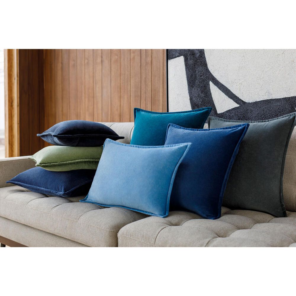 Surya 20&quot; Square Throw Pillow in Deep Teal, , large