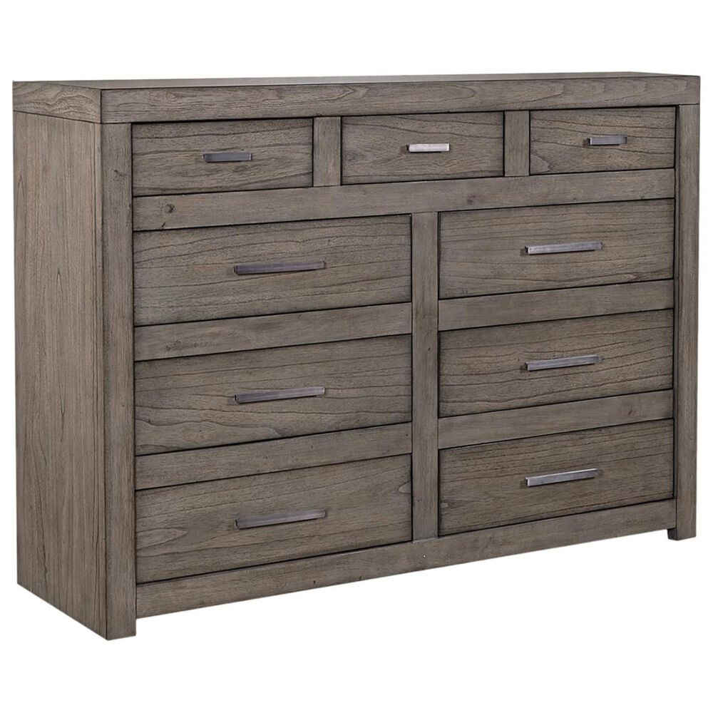 Riva Ridge Modern Loft 9 Drawer Chesser in Graystone, , large