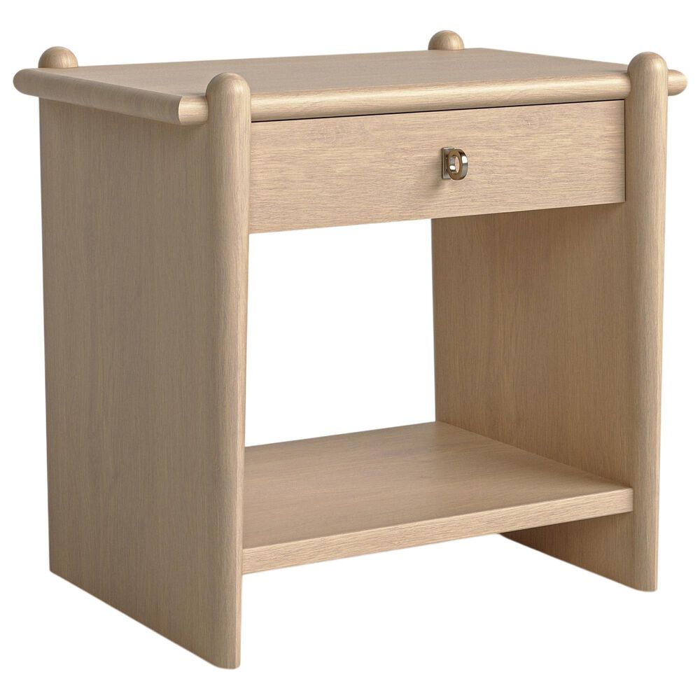 Stickley Furniture Lucerne Open Nightstand in Sunwashed Linen, , large