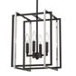 Golden Lighting Tribeca 4-Light Chandelier in Matte Black and Pewter, , large
