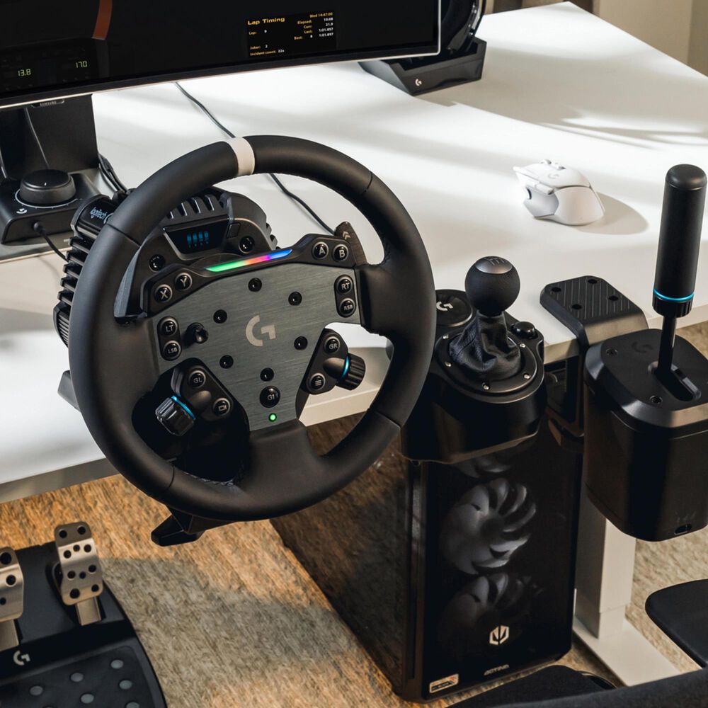 Logitech RS50 System 3-Piece Sim Racing Steering Wheel Setup for PS|PC in Black, , large