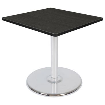 Regency Global Sourcing Cain 30" Square Dining Table in Ash Grey and Chrome - Table Only, , large