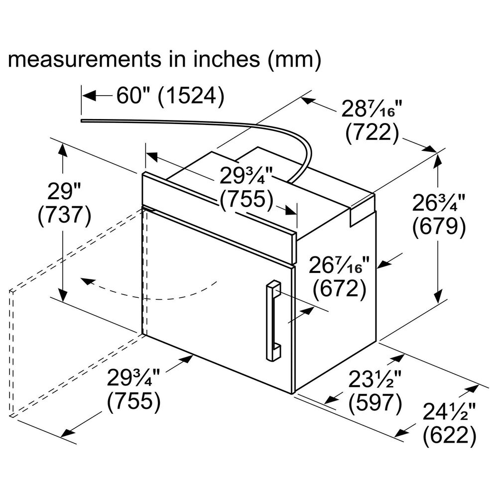 Bosch 800 Series 30" BuiltIn Single Electric Convection Wall Oven with